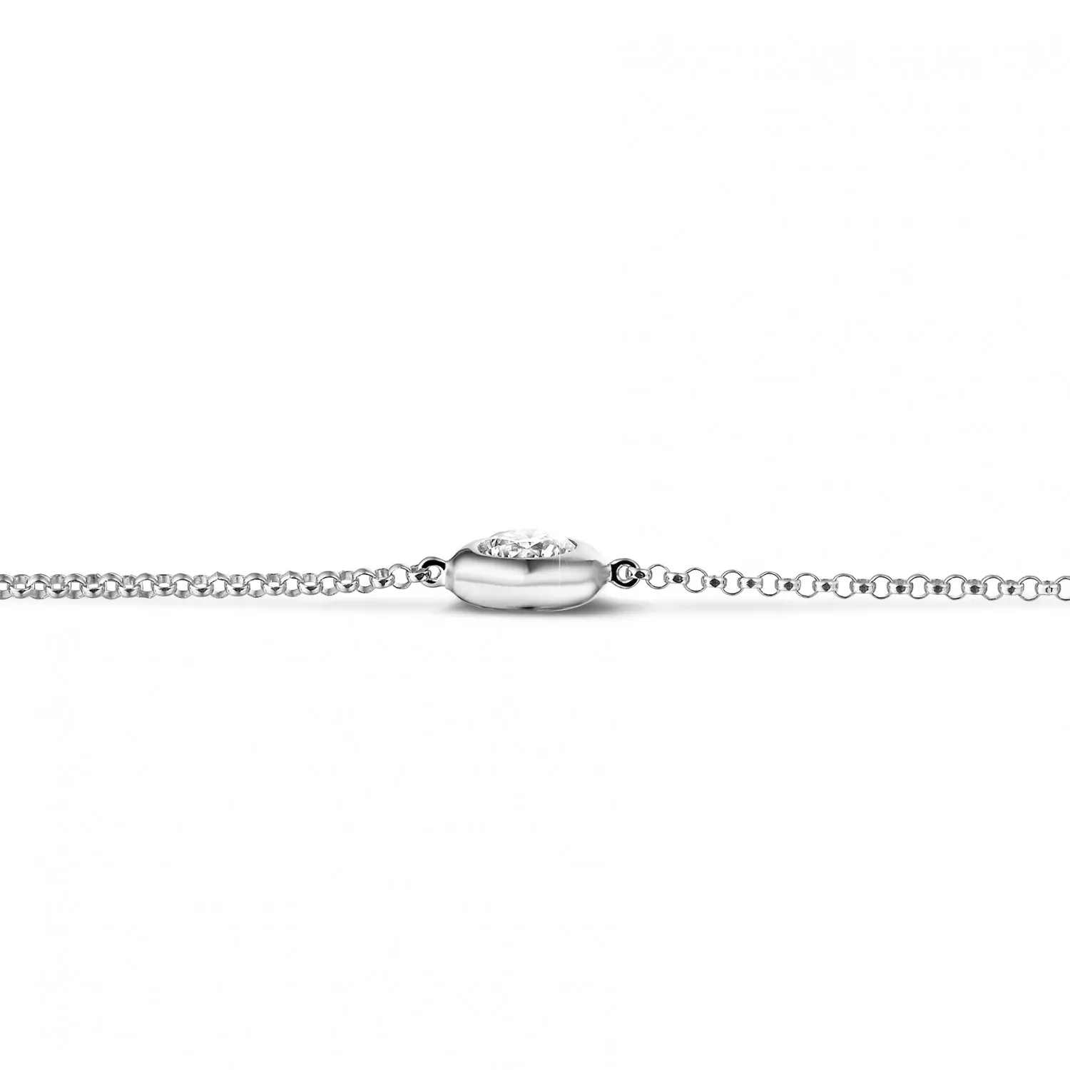 0.50 quilates pulsera diamante satélite en platino 