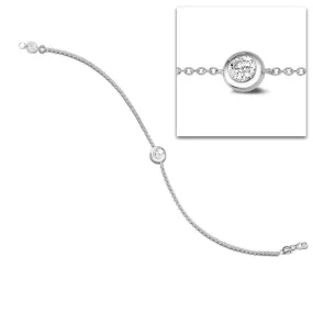 0.50 quilates pulsera diamante satélite en platino 