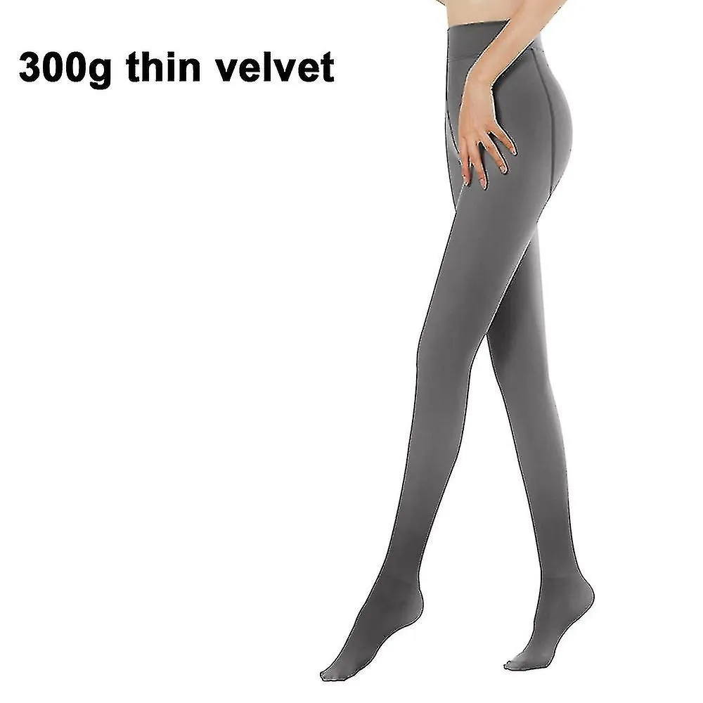 1 Pair Flawless Legs Fake Translucent Warm Fleece Pantyhose For Women