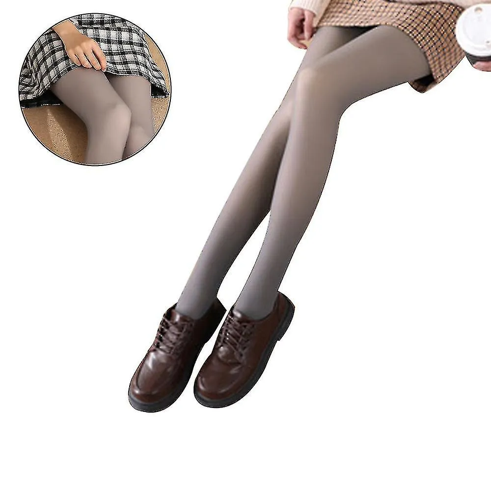 1 Pair Flawless Legs Fake Translucent Warm Fleece Pantyhose For Women