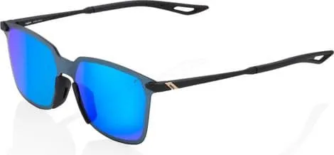 100% Gafas de sol 100%  Legere Square Soft Tact Negro / Espejo Azul