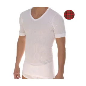 5234 LISLE YARN OPEN WEAVE UNDERSHIRT. V NECK