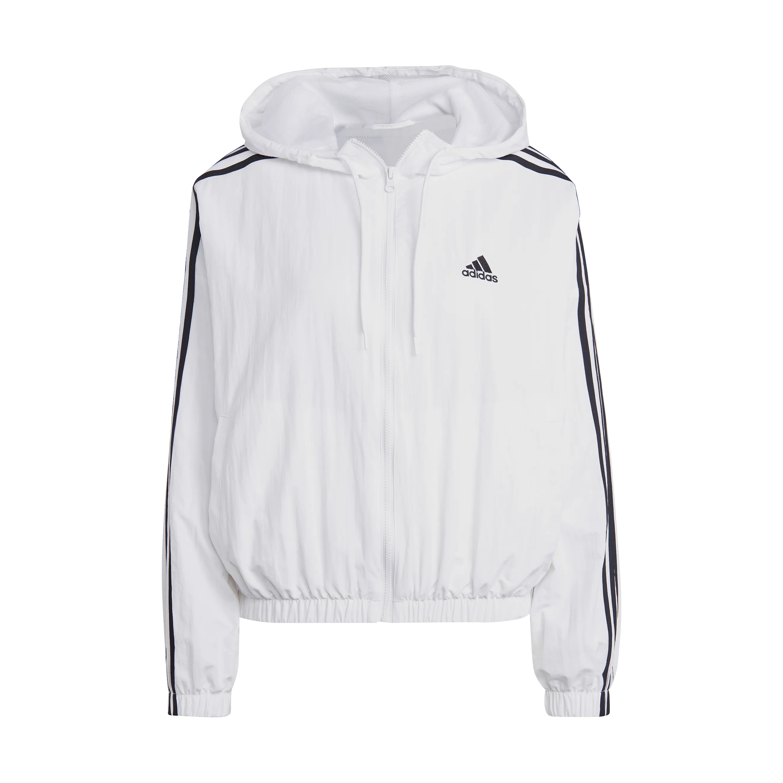 Adidas Essentials 3-Stripes Woven Windbreaker White