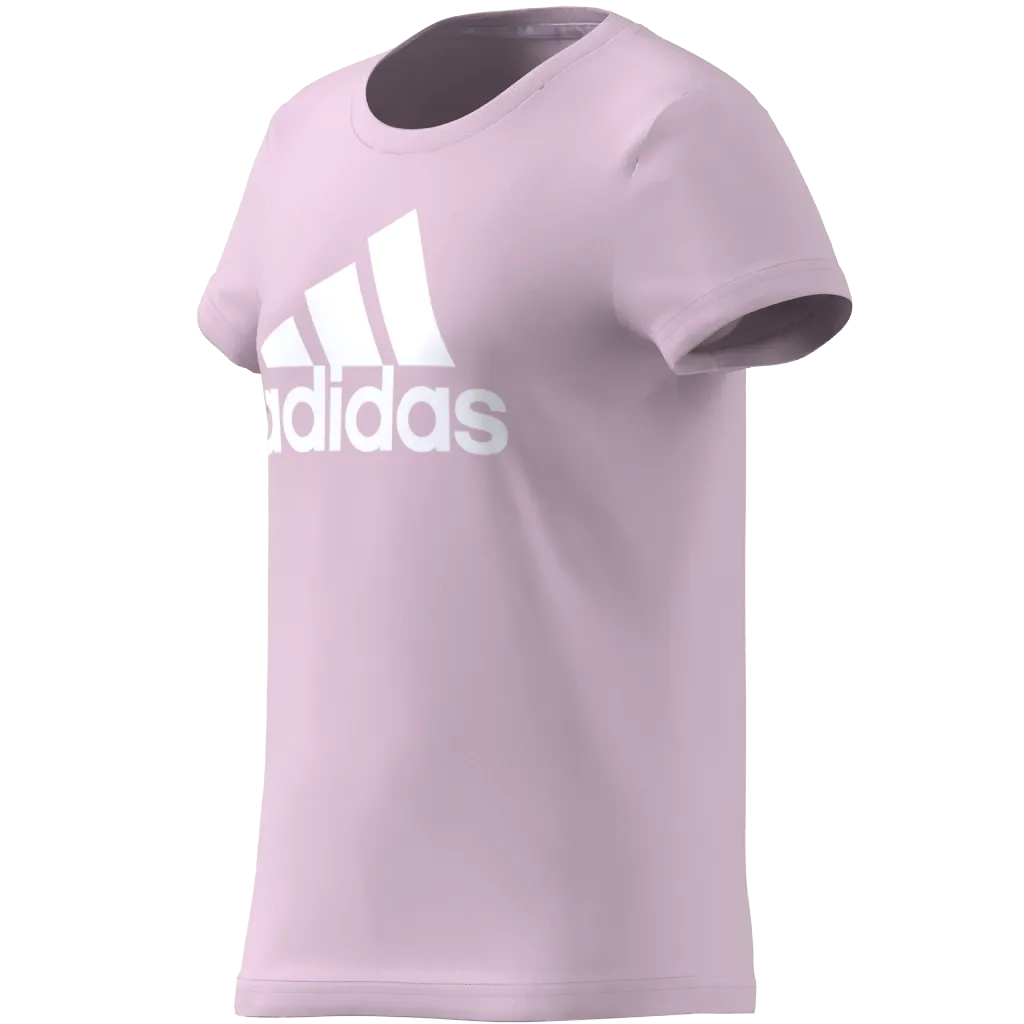 Adidas Essentials Big Logo Cotton T-Shirt Clear Pink / White