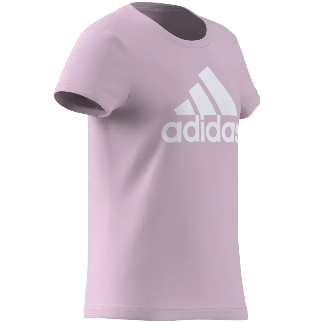 Adidas Essentials Big Logo Cotton T-Shirt Clear Pink / White