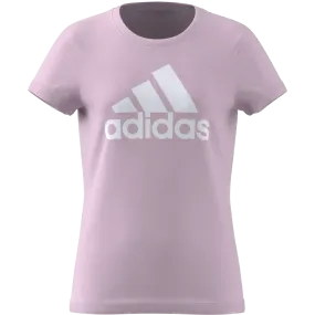 Adidas Essentials Big Logo Cotton T-Shirt Clear Pink / White