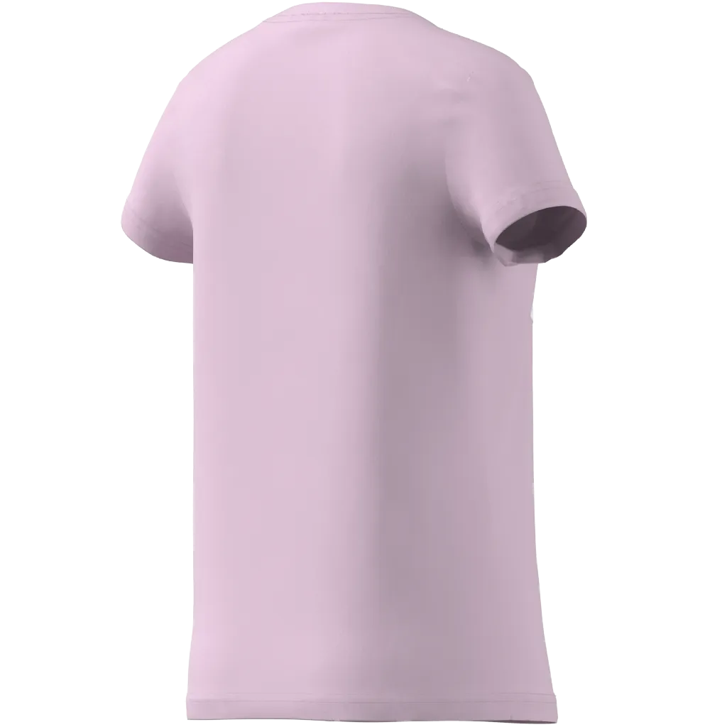 Adidas Essentials Big Logo Cotton T-Shirt Clear Pink / White