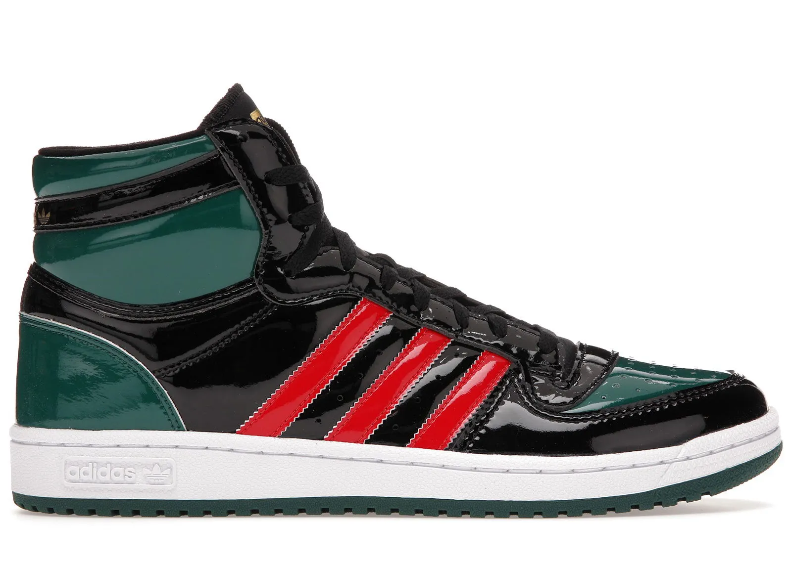 adidas Originals Top Ten Black Green Red Patent