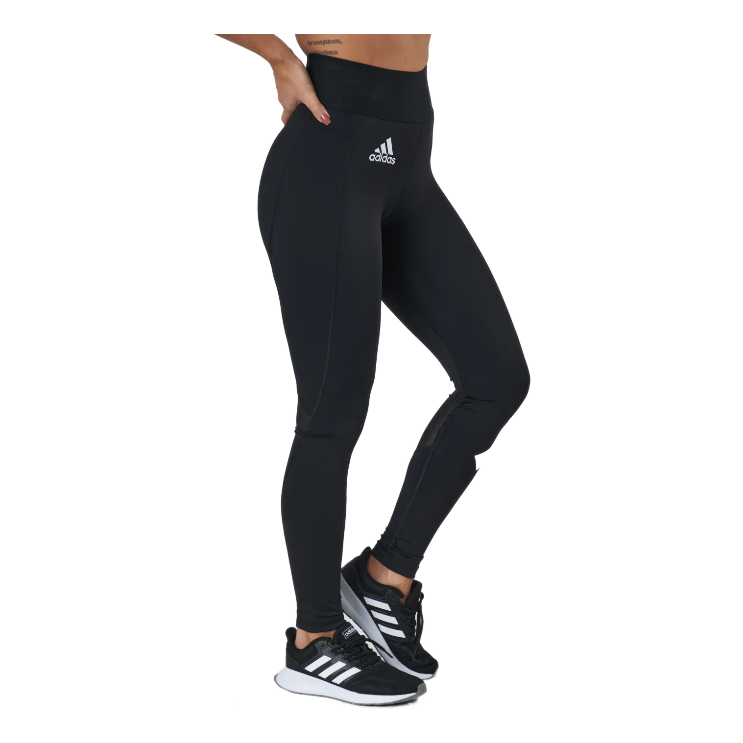 Adidas Techfit Long 3Bar Logo Tight Black / White