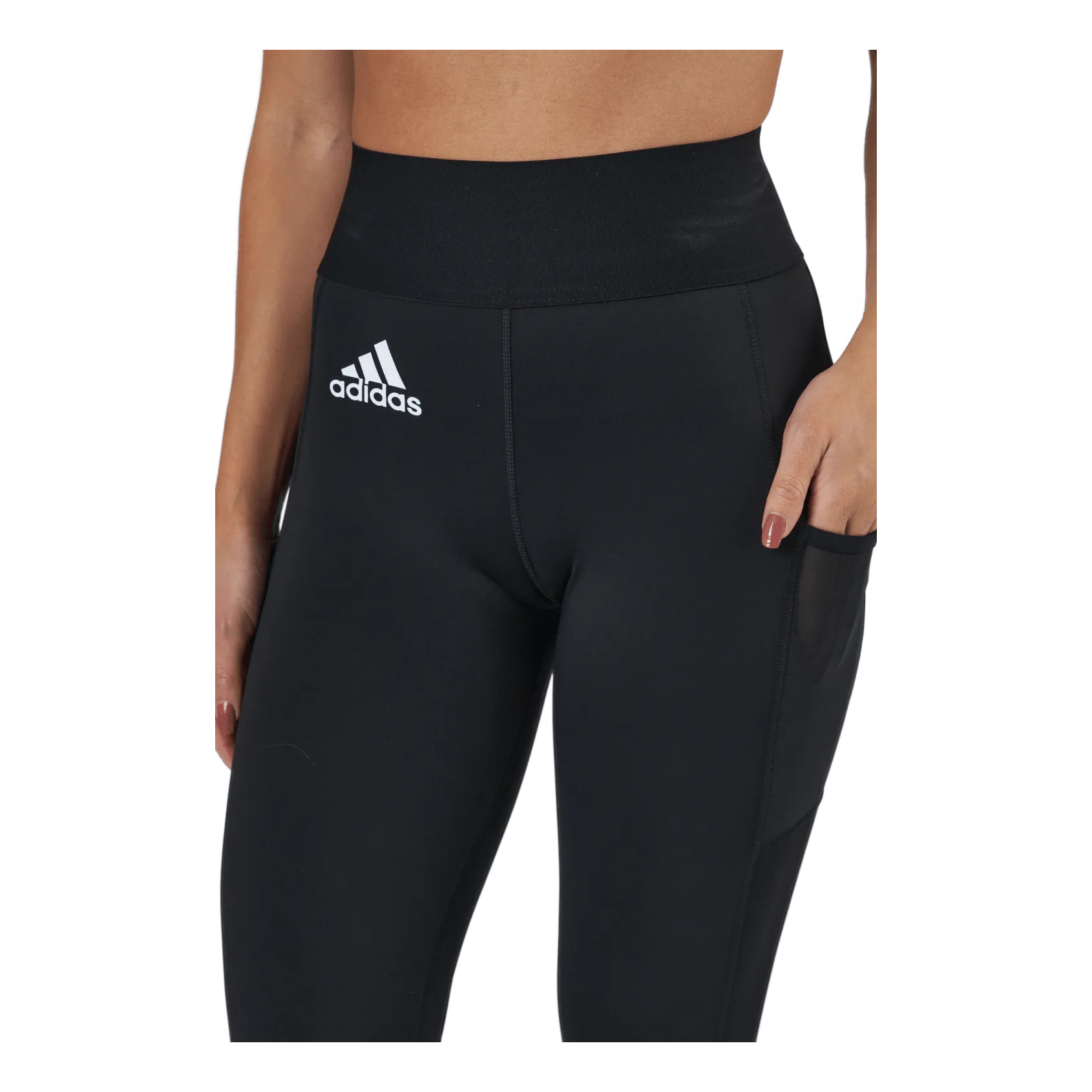 Adidas Techfit Long 3Bar Logo Tight Black / White