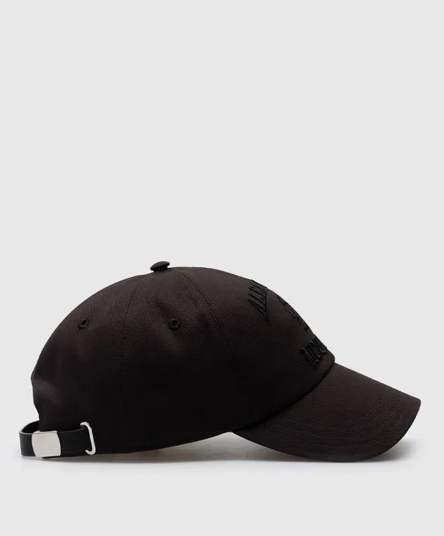 Alexander McQueen Black cap with Skull logo embroidery