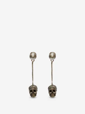 Alexander McQueen Pendientes Skull Chain