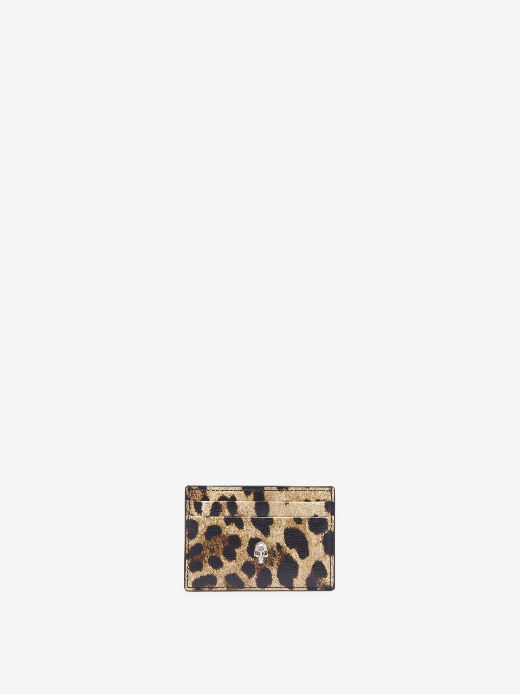 Alexander McQueen Tarjetero Leopardo Skull