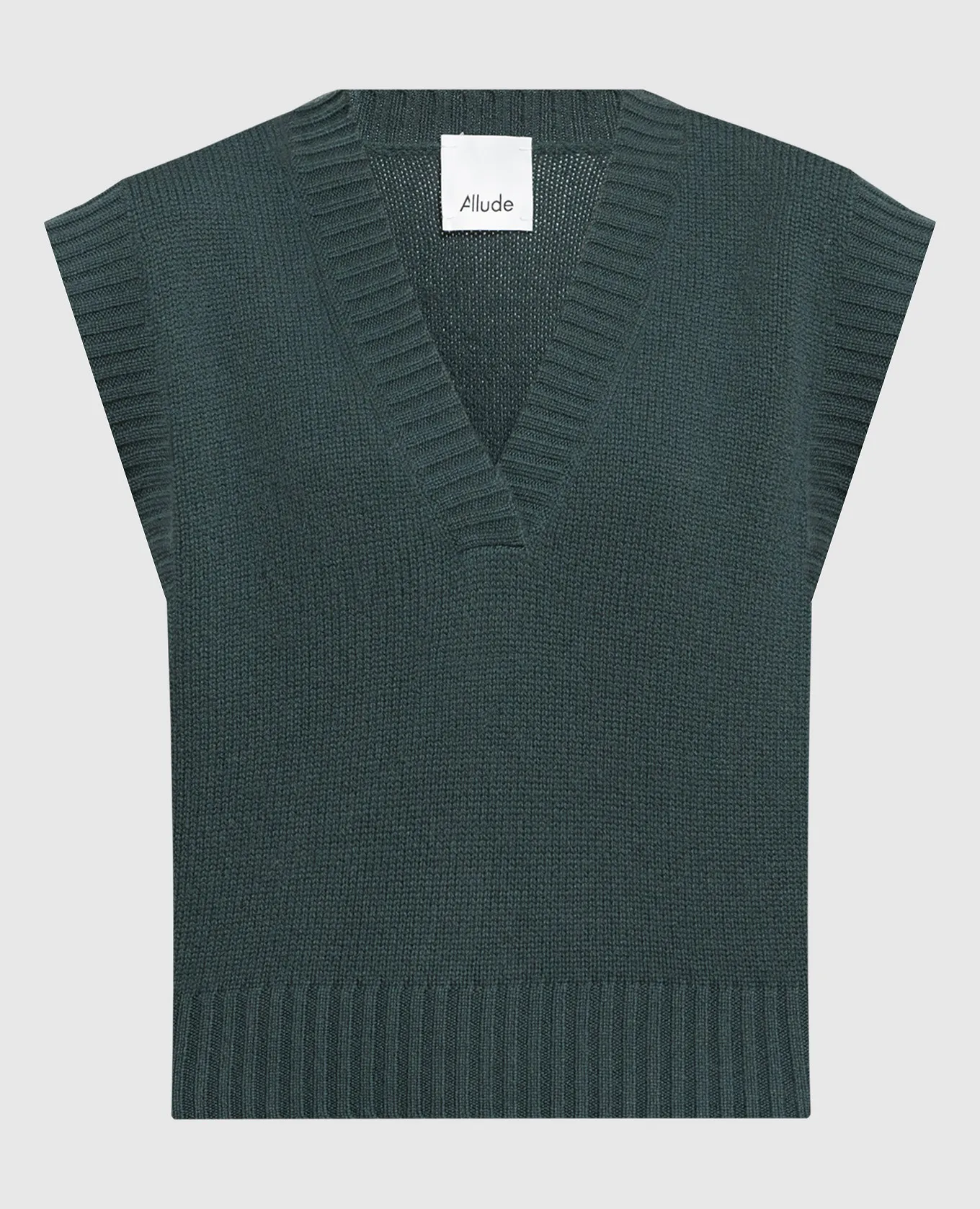 Allude Green vest made of cashmere