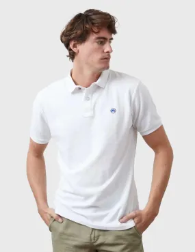 Altonadock Polo blanco de algodón para hombre