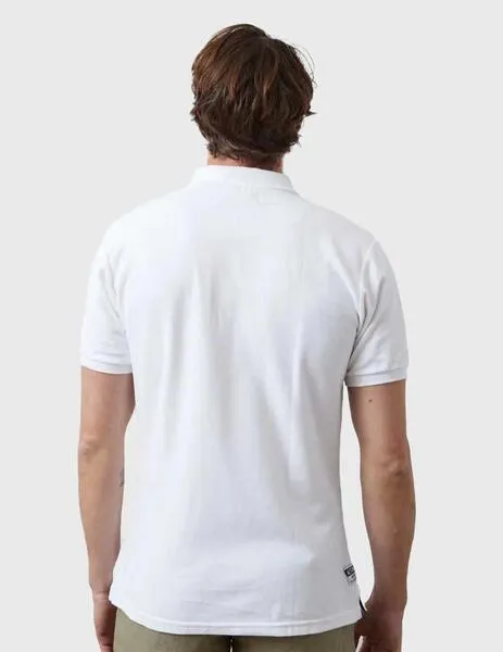 Altonadock Polo blanco de algodón para hombre