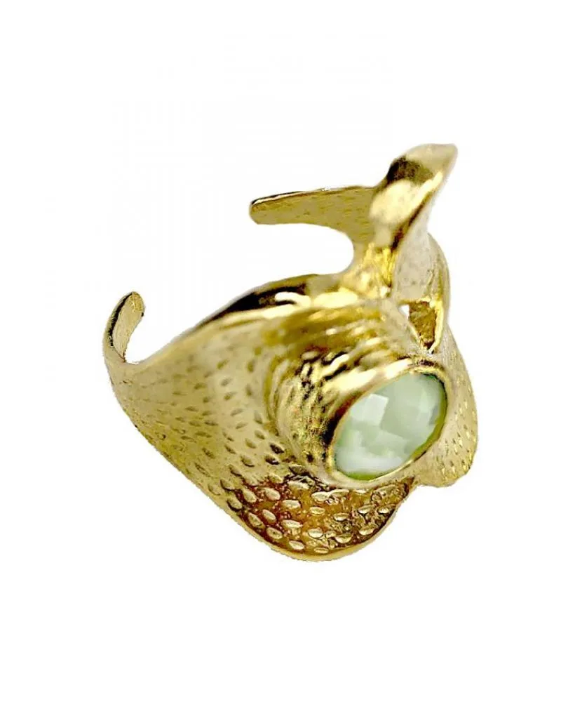 ANILLOS PARA BODAS DISEÑO DORADO CON DETALLE VERDE AGUA