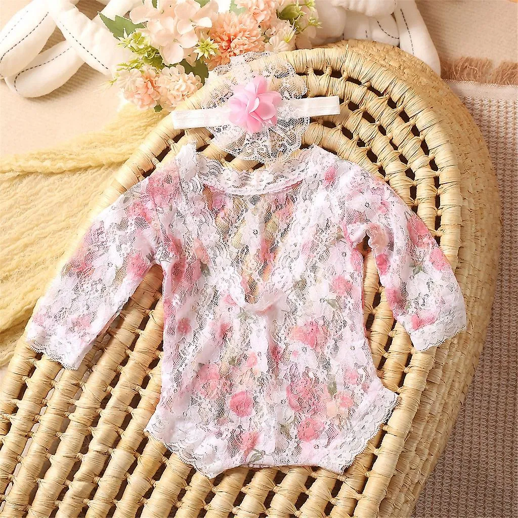 Baby Photography Props Outfit Lace Rompers Newborn Girl Photo Shoot Outfits