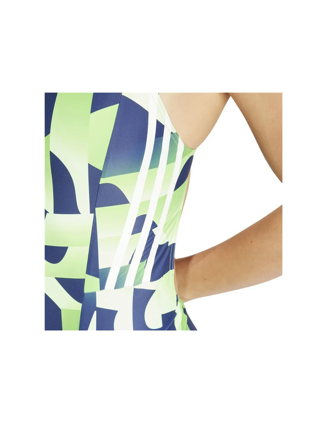 Bañador de Natación adidas Seas Graphic 3 Bandas Mujer Verde/Azul