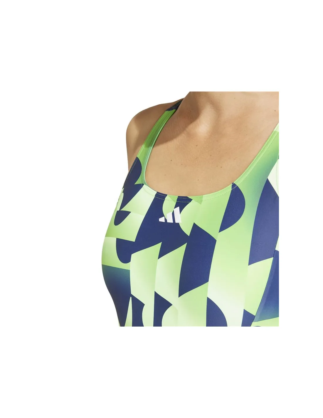 Bañador de Natación adidas Seas Graphic 3 Bandas Mujer Verde/Azul