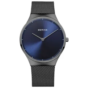 Bering Minimalista Unisex Malla Negra, Esfera Azul