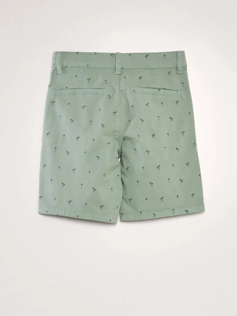 Bermudas tipo chino rectas - VERDE