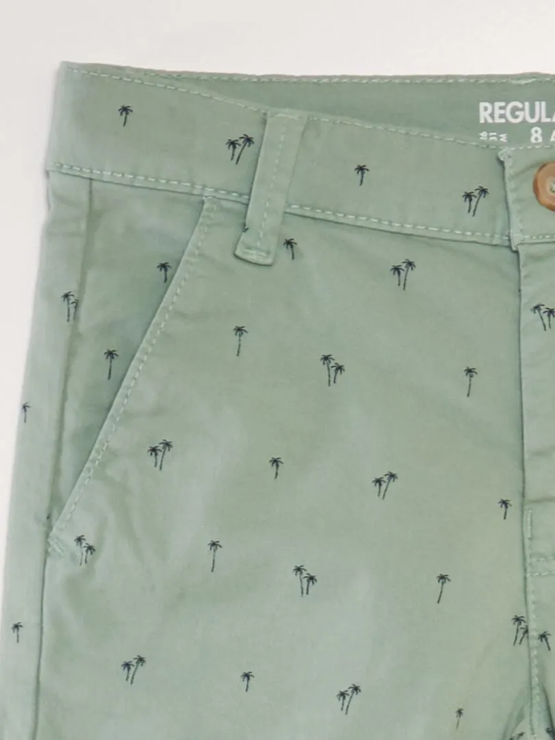 Bermudas tipo chino rectas - VERDE