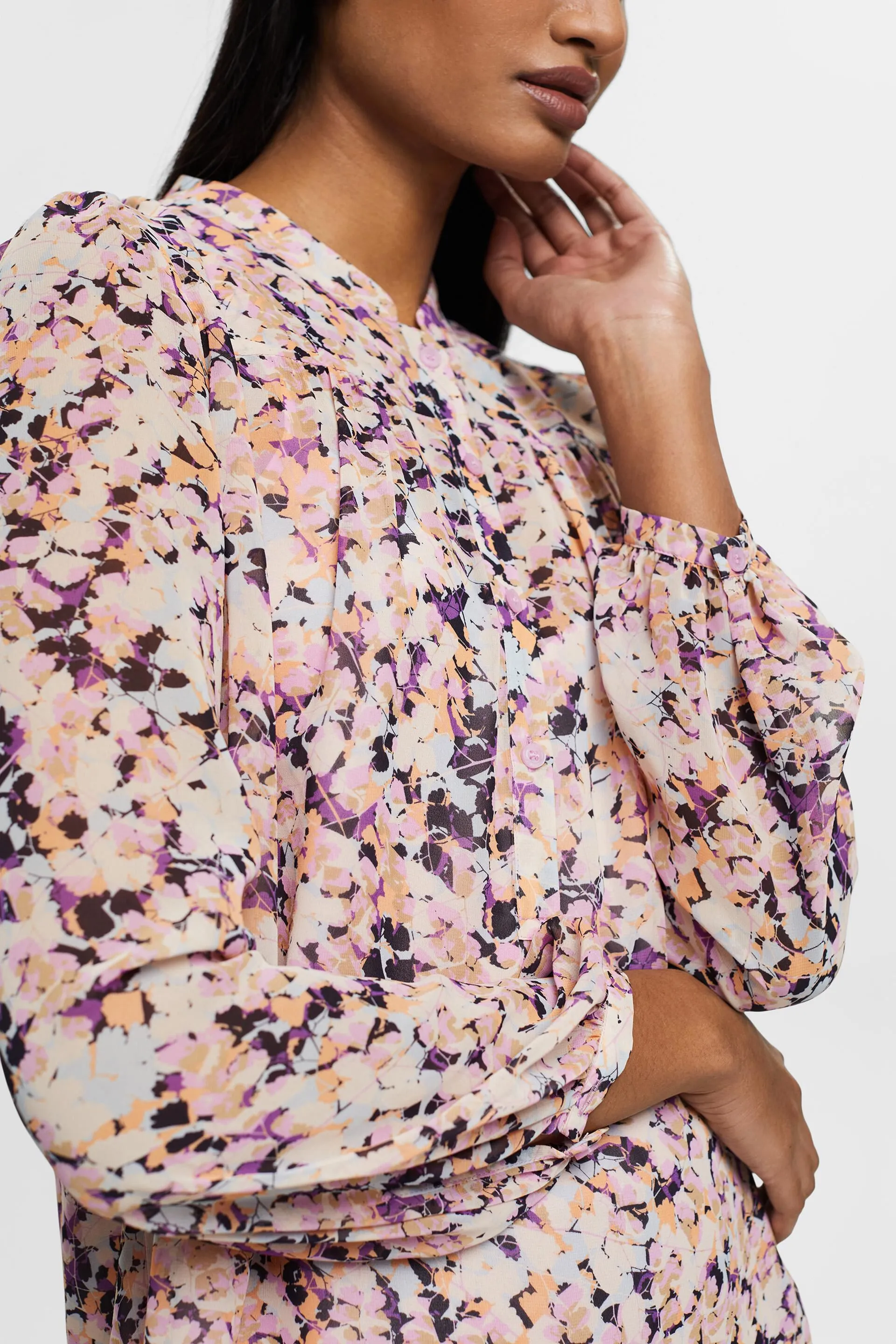 Blusa de gasa con estampado