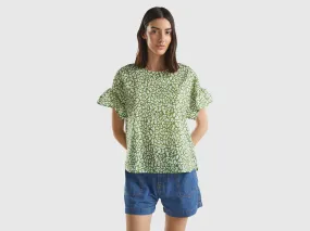 Blusa estampada de algodón ligero