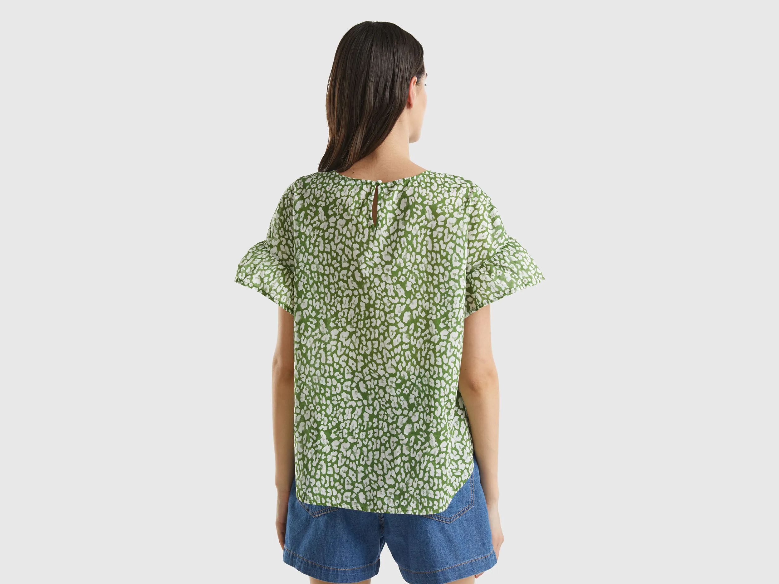 Blusa estampada de algodón ligero