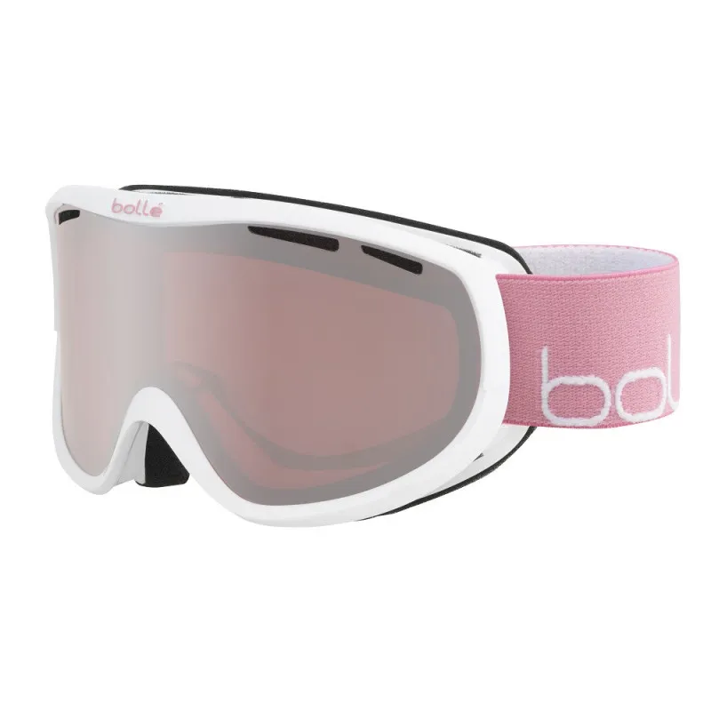 Bollé Sierra Ski Mask (White Pink Shiny Vermillon Gun Cat 2) Mujer