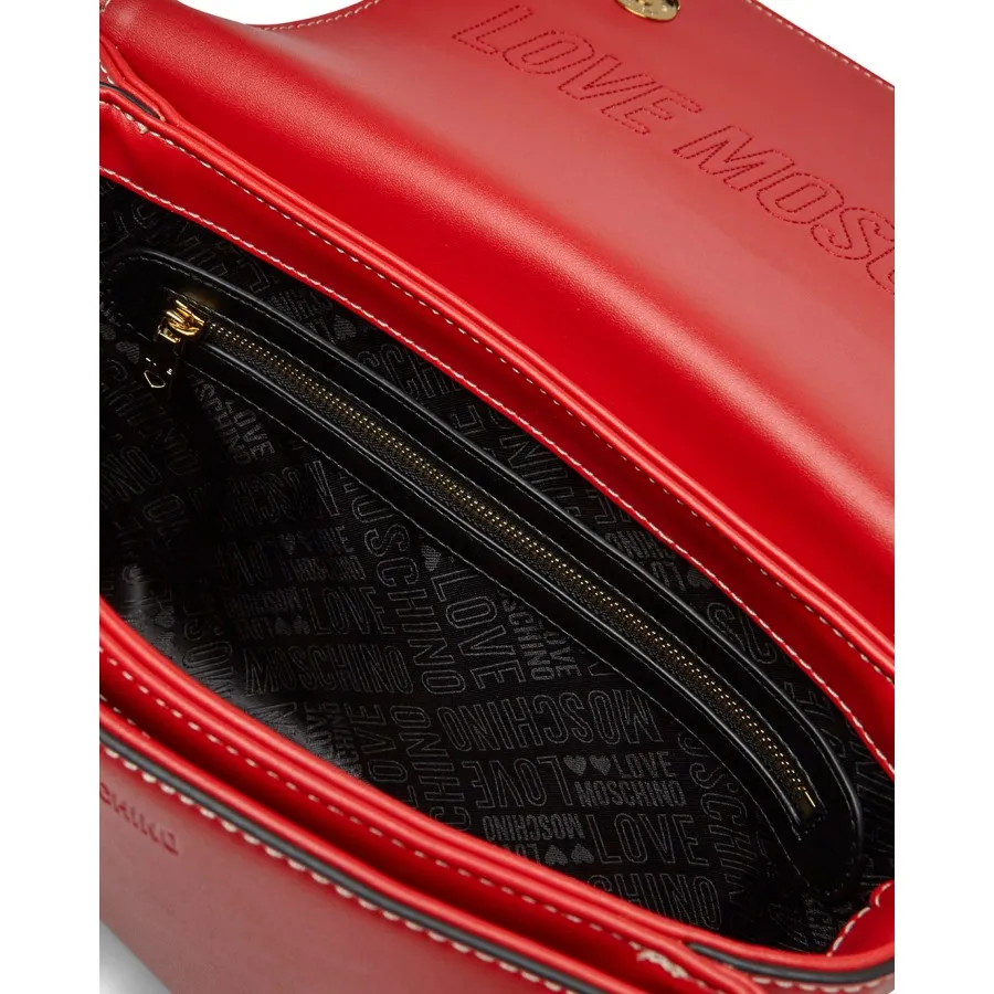 Bolsa Mujer De Hombro Bandolera LOVE MOSCHINO JC4236 Pu Rojo Cuero Sintético