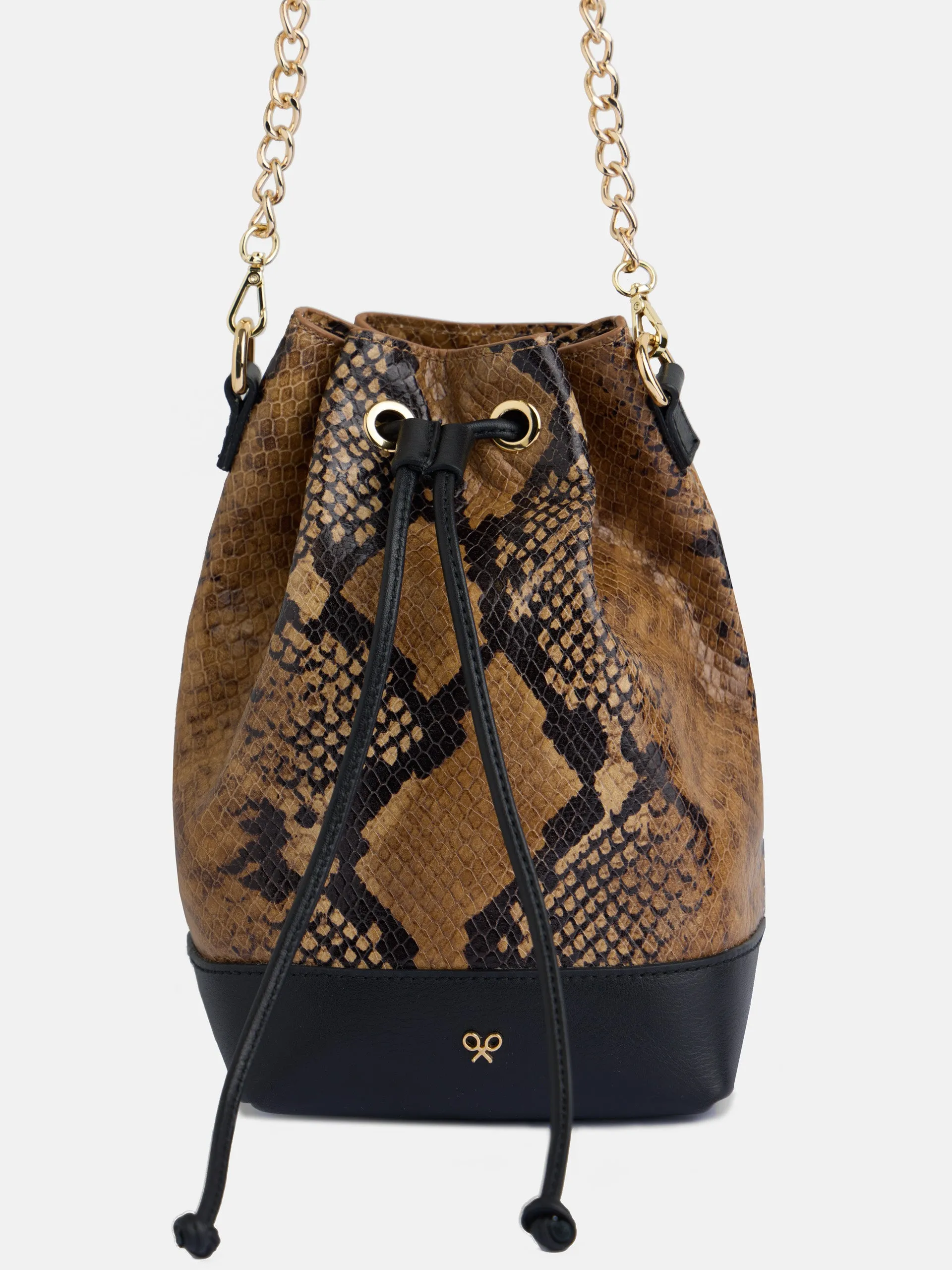 Bolso saco piel animal print marrones