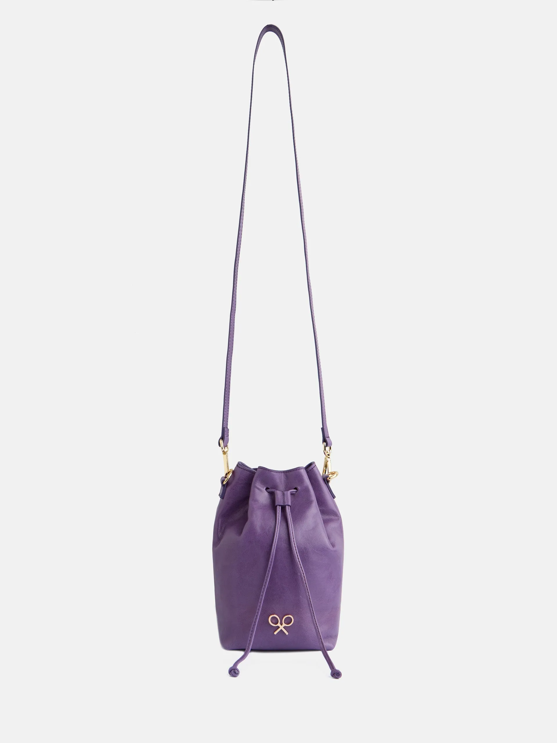 Bolso saco piel morado