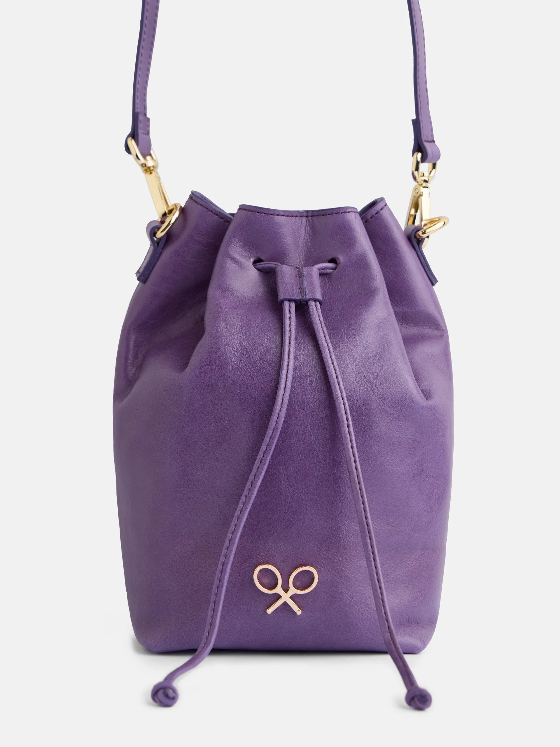 Bolso saco piel morado