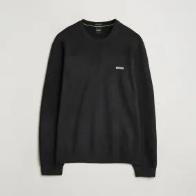 BOSS GREEN Momentum Knitted Crew Neck Black