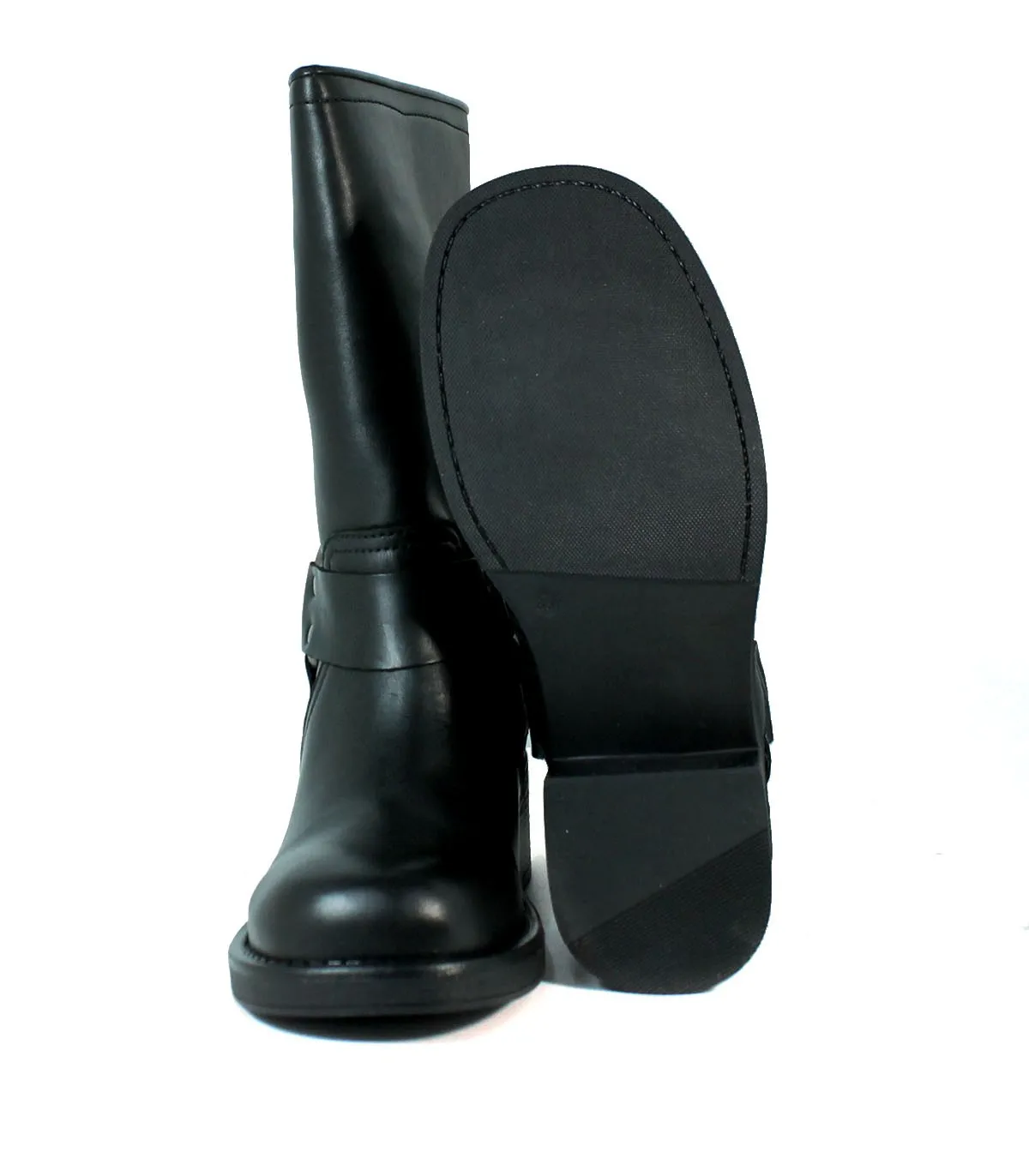 BOTAS DE PIEL HEBILLAS PARA MUJER VEXED HERA NEGRO