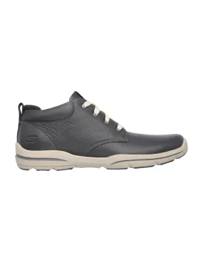 Botín de piel confort para hombre negro Skechers