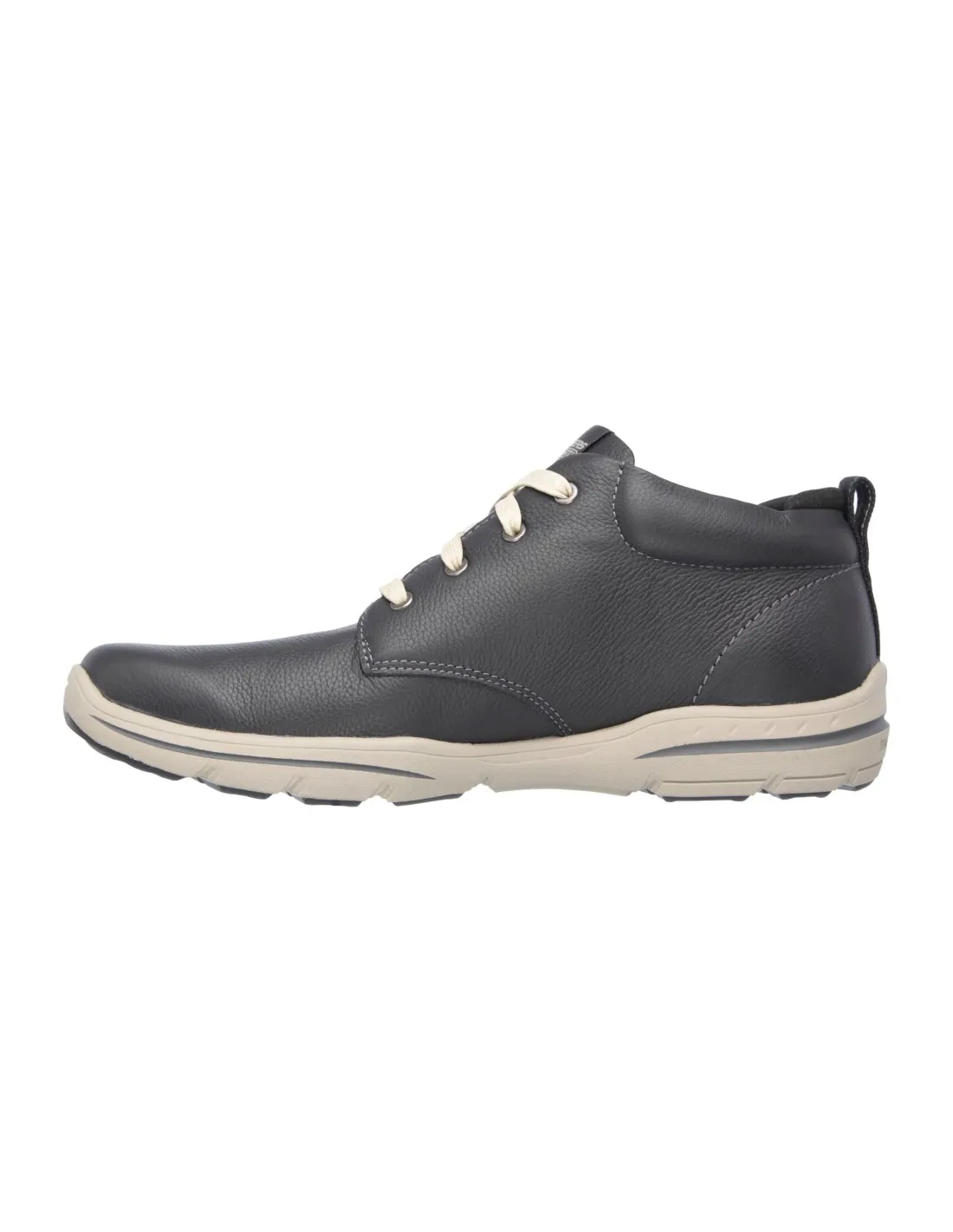 Botín de piel confort para hombre negro Skechers