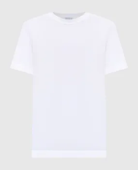 Brunello Cucinelli White t-shirt with monil lace