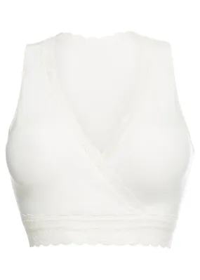 Bustier de lactancia de algodón orgánico Blanco lana