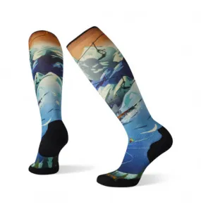 Calcetines de esquí para mujer Smartwool Targeted Cushion Lift Bunny Print OTC (Neptune Blue)