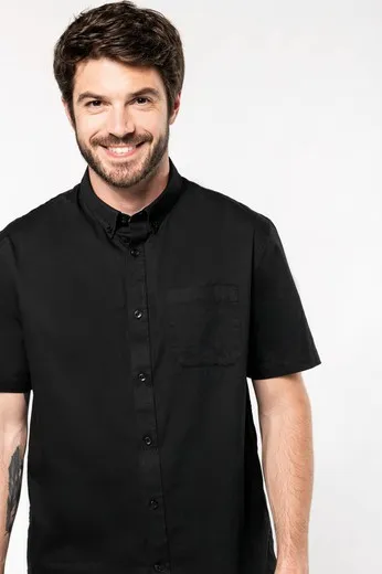 Camisa de algodón Ariana de manga corta para hombre