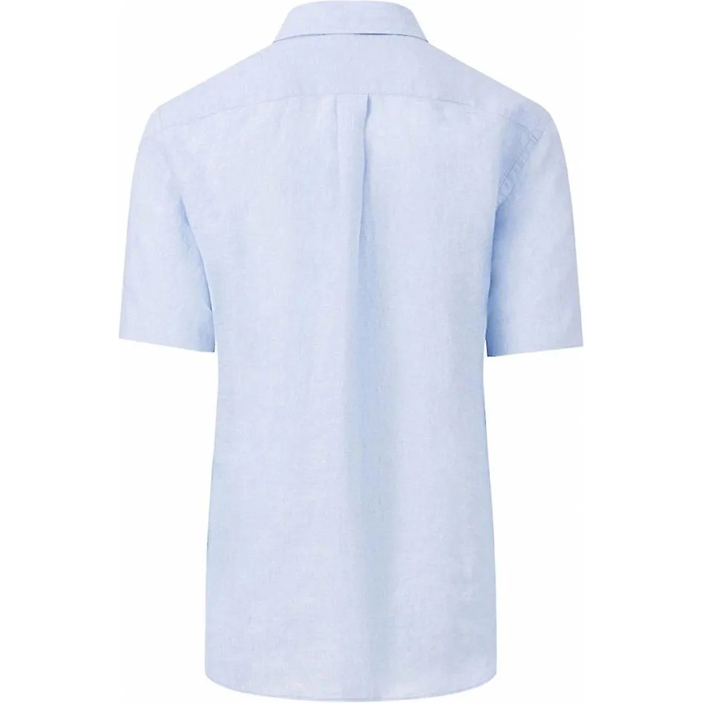 Camisa de manga corta casual de lino puro con cuello de botón para hombre FYNCH Hatton Fynch Hatton para hombre