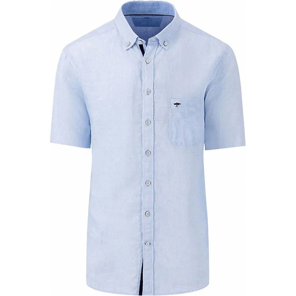 Camisa de manga corta casual de lino puro con cuello de botón para hombre FYNCH Hatton Fynch Hatton para hombre