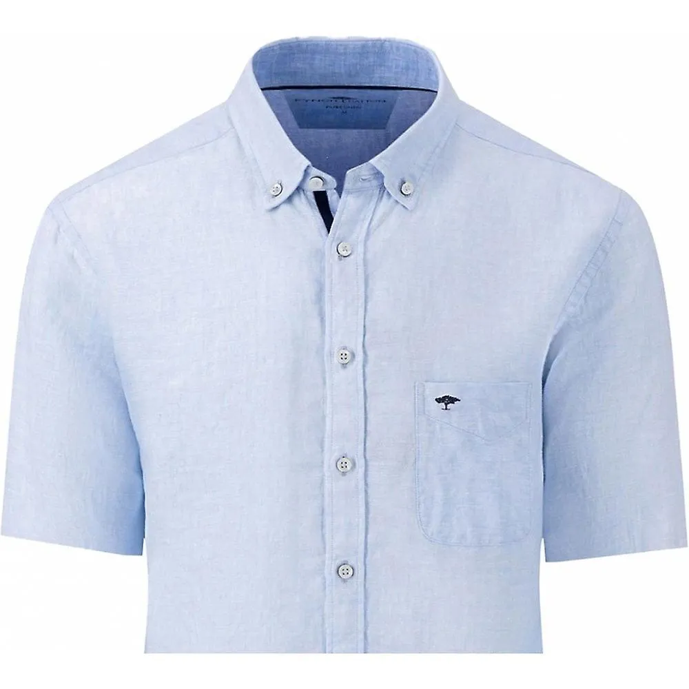 Camisa de manga corta casual de lino puro con cuello de botón para hombre FYNCH Hatton Fynch Hatton para hombre