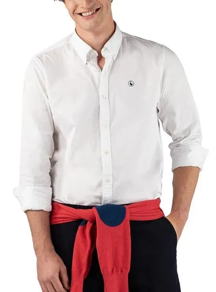 camisa el ganso classic blanco para hombre