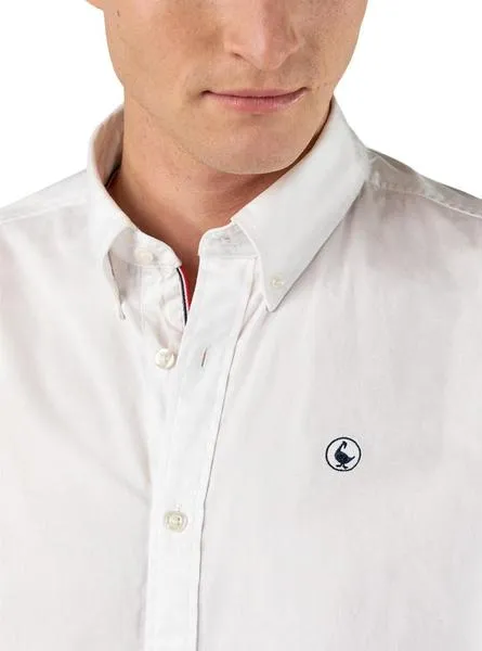 camisa el ganso classic blanco para hombre