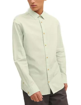 Camisa Jack&Jones Summer verde de lino para hombre