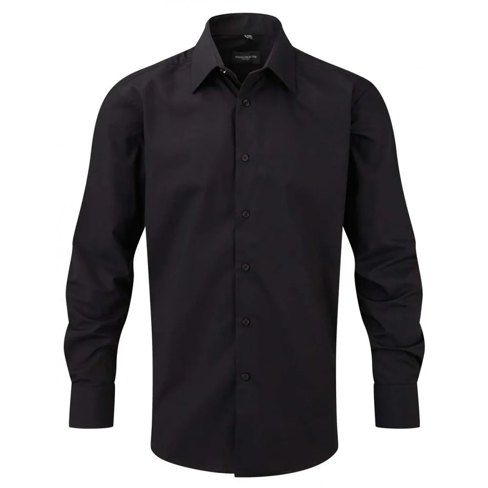 Camisa Popelina manga larga hombre